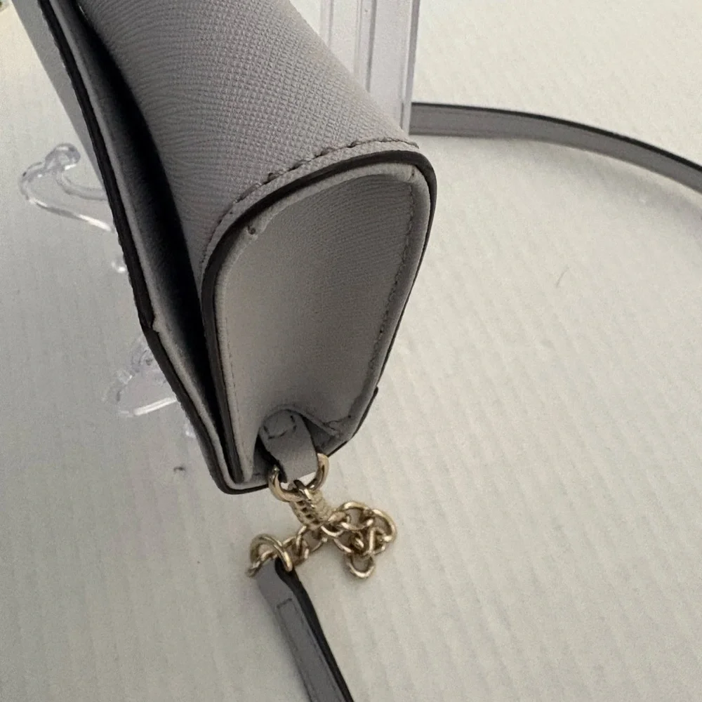 KATE SPADE grey crossbody with removable strap clutch - Picture 10 of 14